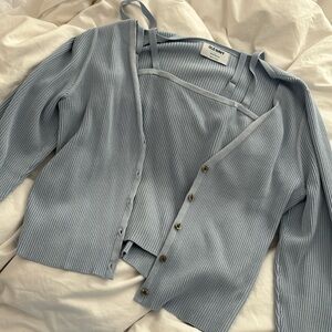 Old navy tank top and cardigan sweater set